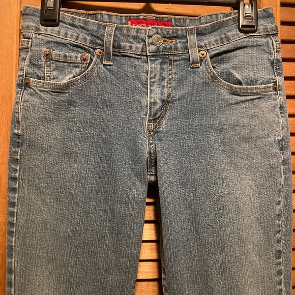 Levi's 518 Blue Superlow Stretch Boot Cut Jeans - Picture 3 of 16